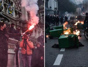 Tartışmalı emeklilik yasasının onaylanması Fransa’yı karıştırdı! Sokakları yakan göstericiler tek bir slogan atıyor
