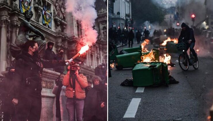 Tartışmalı emeklilik yasasının onaylanması Fransa’yı karıştırdı! Sokakları yakan göstericiler tek bir slogan atıyor
