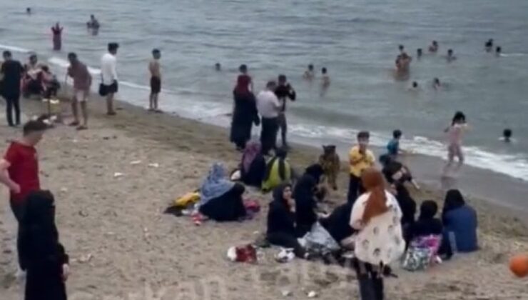 Bursa Mudanya kıyısındaki manzaralar reaksiyon topladı… Kıyıda bir tane Türk yok…