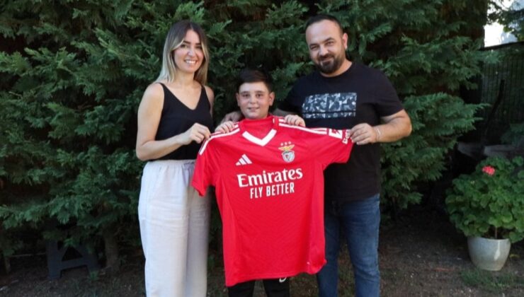 Kerem gitti diye ağlayan çocuğa Benfica formasını yolladı