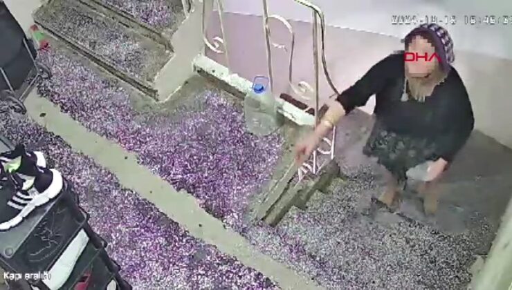 Komşusunun, kapısına çöp attığını taktırdığı kamerayla kaydetti