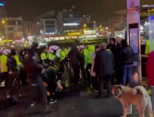 Polis otosuna çarpan şoförün yakınları polise saldırdı