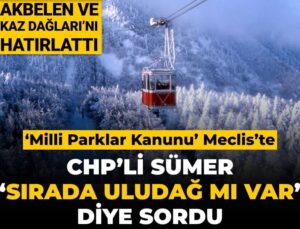 ‘Milli Parklar Kanunu’ Meclis’te: CHP’li Sümer Akbelen ve Kaz Dağları’nı hatırlattı ‘sırada Uludağ mı var’ diye sordu