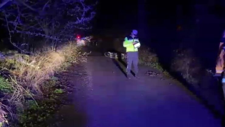 Denetimden çıkan motosiklet devrildi: Şoför olay yerinde can verdi