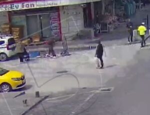 Erzincan’da polis memuru kaçan balonun yardımına koştu