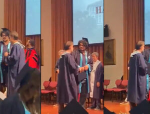 Boğaziçi’nde olaylı mezuniyet: Fotoğraf çekilmek istemeyen öğrenciye diplomasını verirken zorluk çıkardı